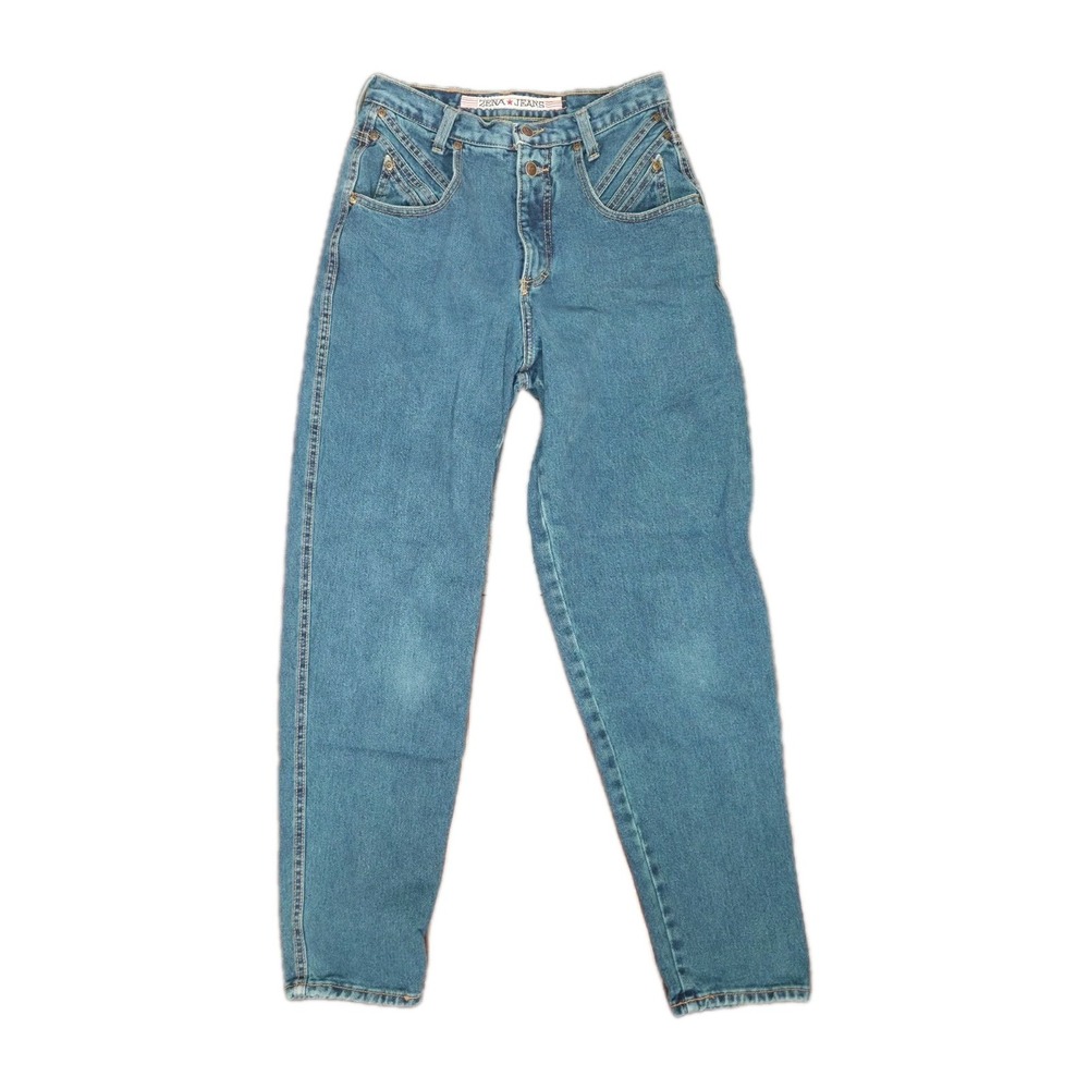 Vintage Zena Denim Jeans Women Size 10 Missy (27x32) Taper Leg  80's USA Cotton